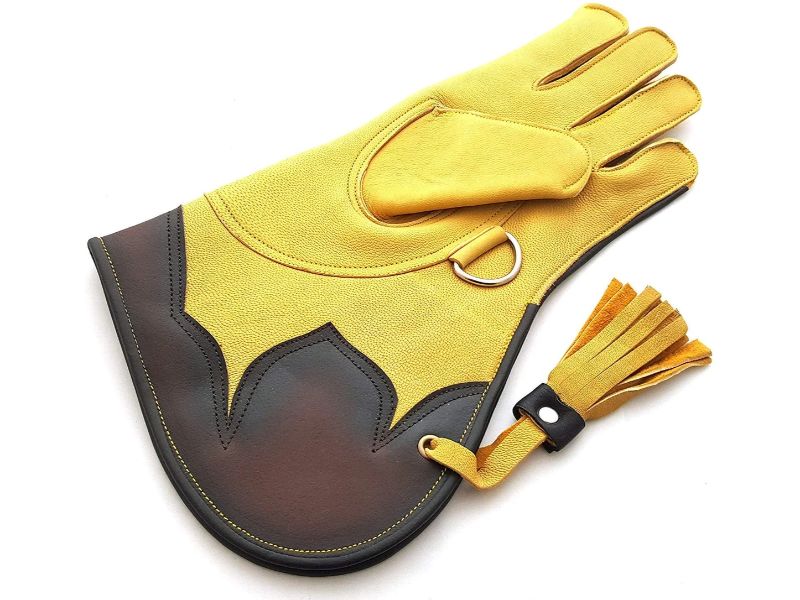 Deer Skin Falconry Glove, Bird Handling Gloves