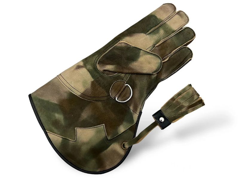 Leather Falconry Glove Bird Handling Glove Camo