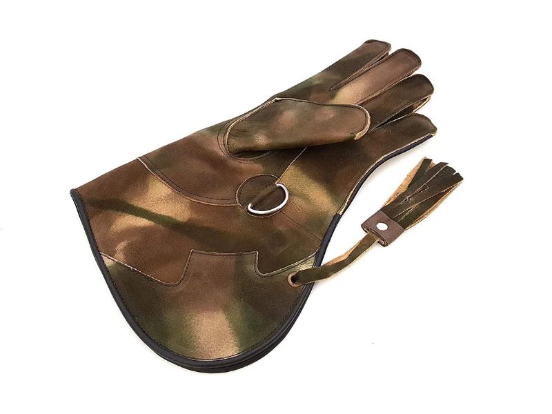 Leather Falconry Glove Bird Handling Glove Camo