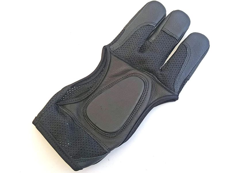 Full Tip Archery Shooting Glove Faux Leather Mesh Archery Shooting Glove