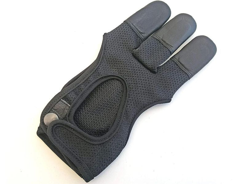 Full Tip Archery Shooting Glove Faux Leather Mesh Archery Shooting Glove