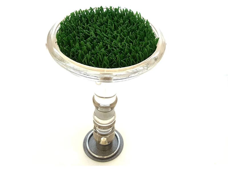 Falconry Block Perch Falconry Perch With Astro Turf and Stainless Steel Tether Ring