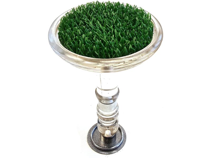 Falconry Block Perch Falconry Perch With Astro Turf and Stainless Steel Tether Ring